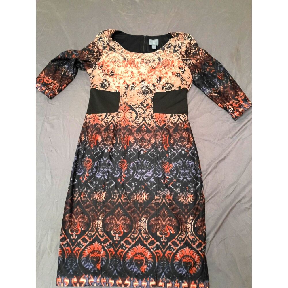Vintage 90s Style Rabbit Rabbit Designs Damask Midi Dress Whimsygoth Grunge 10